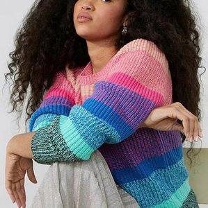 Vince Camuto rainbow sweater size XS